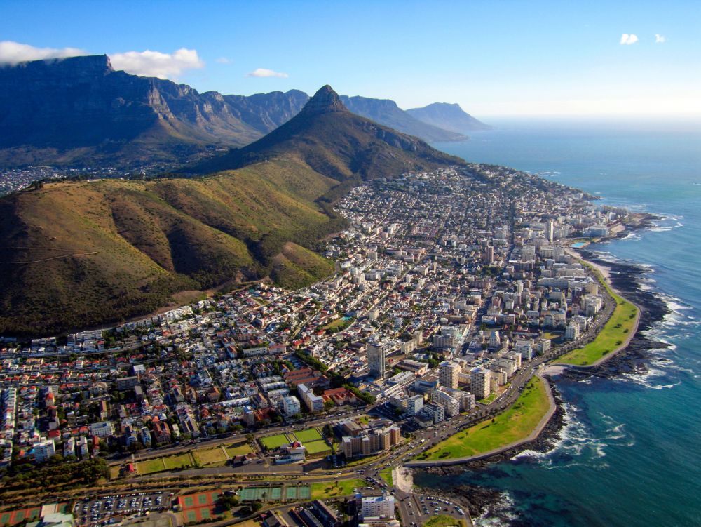 Vue aérienne Cape Town