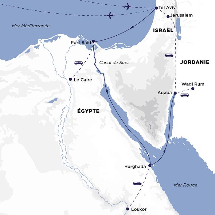 Carte Terrre sainte - terre des pharaons
