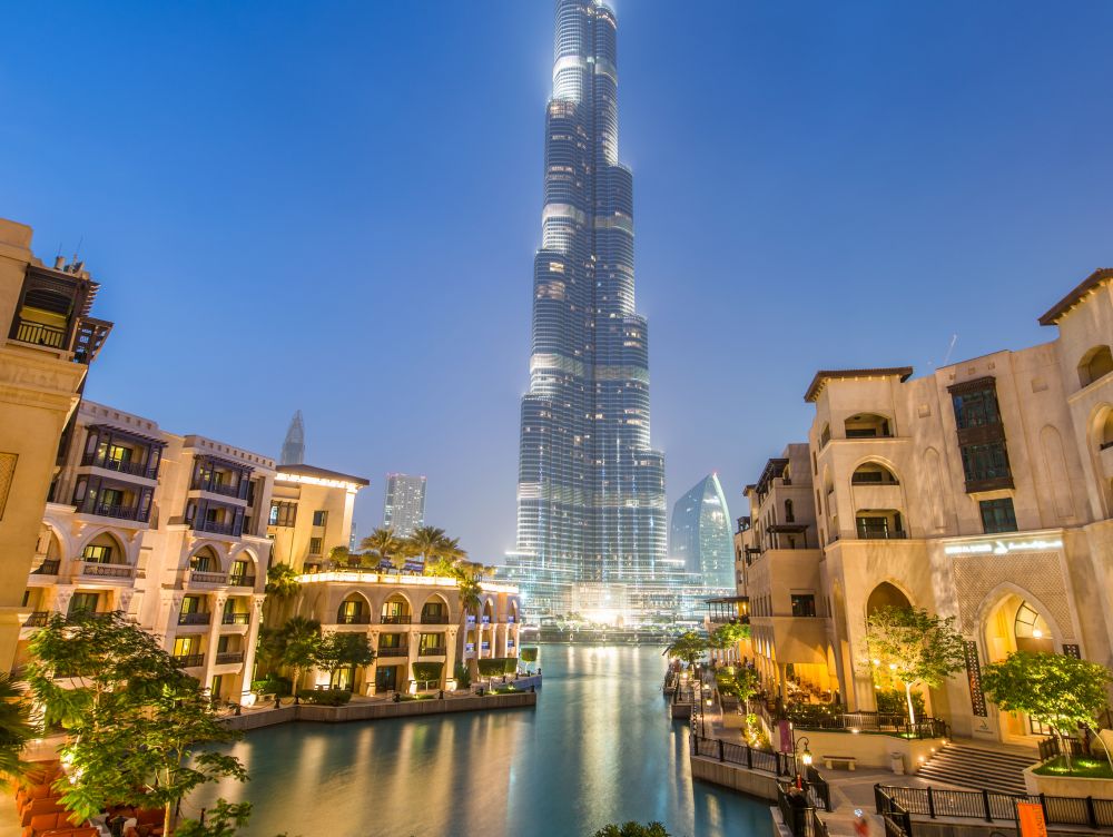 Dubai - JANUARY 9, 2015: Burj Khalifa building on January 9 in U