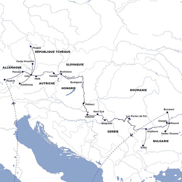 Carte Croisière DANUBE 2022