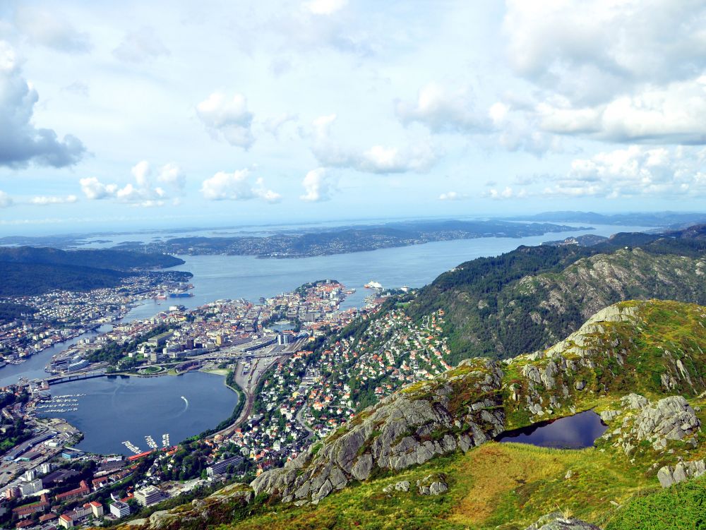 Bergen et Floyen vu du Mont Ulriken