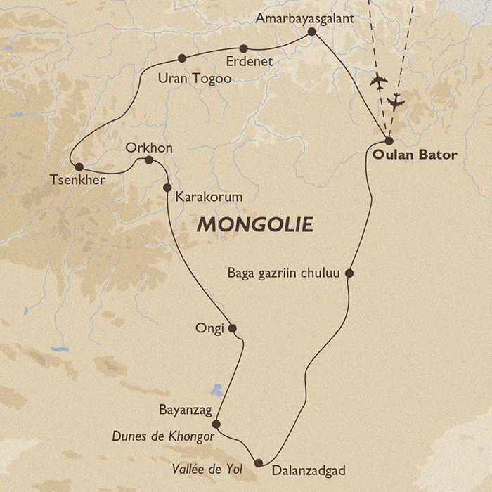 Carte Mongolie 2024
