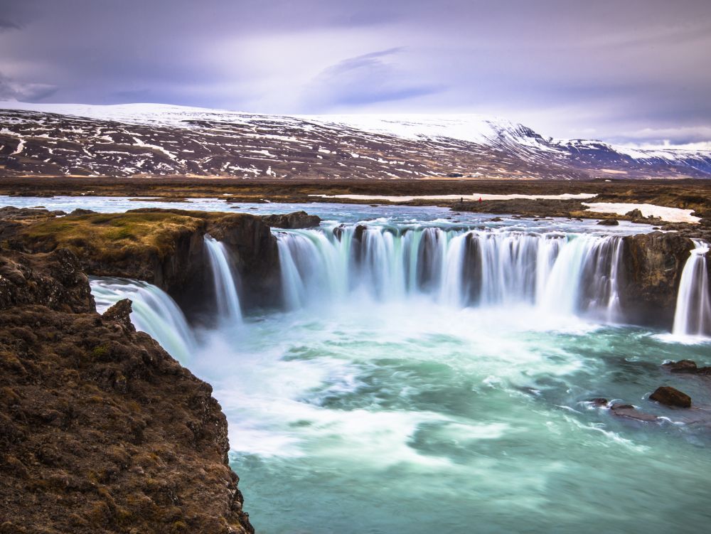 Godafoss - May 07, 2018: Godafoss waterfall, Iceland