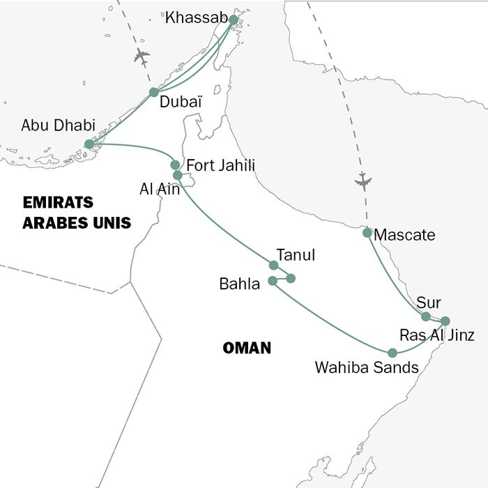 Circuit combiné OMAN et EMIRATS