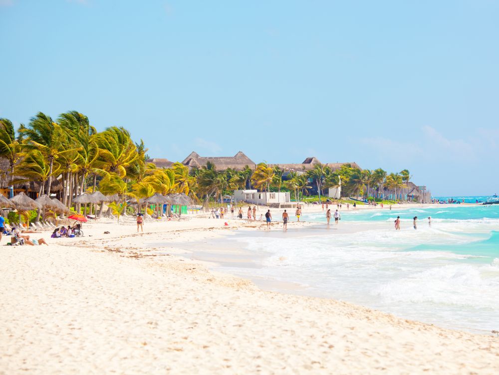 Plage près de Playa Del Carmen Beach, Riviera Maya, Yucatan, Mexico