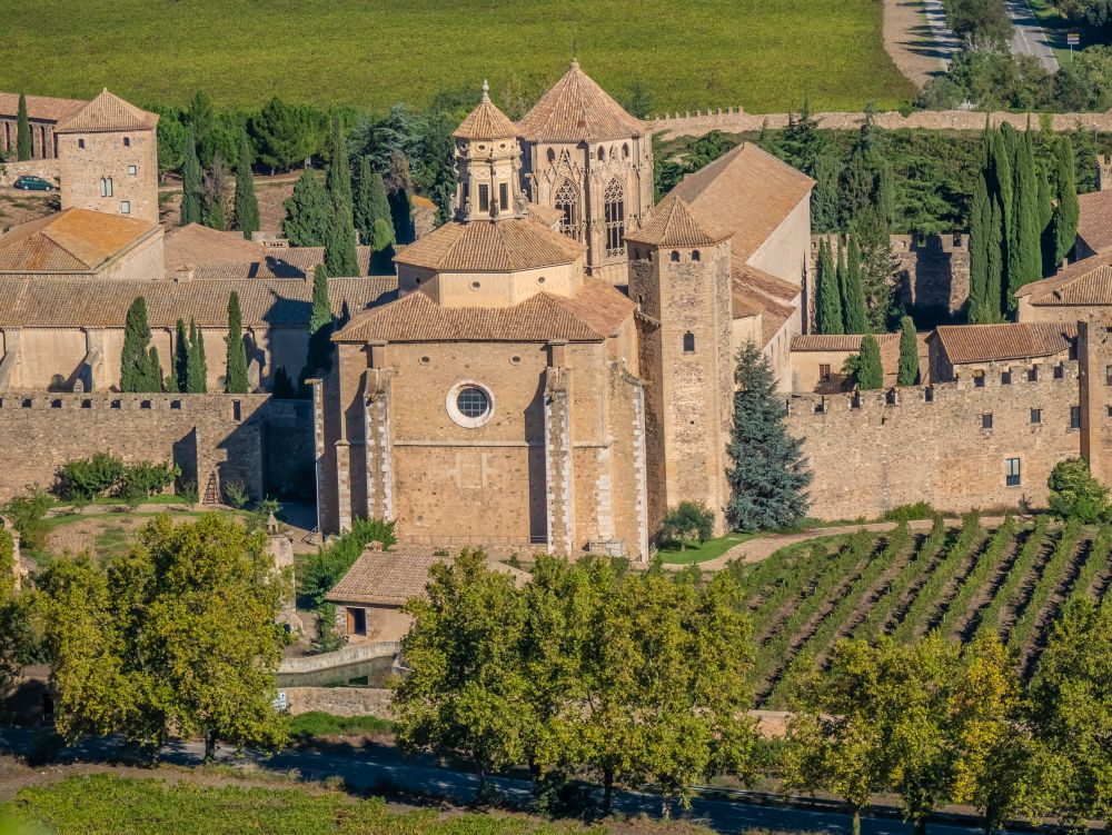 The Royal Abbey of Santa Maria de Poblet a XII c. Cistercian monastery at the foot of the Prades Mountains, in the comarca of Conca de Barberà, in Catalonia (Spain).