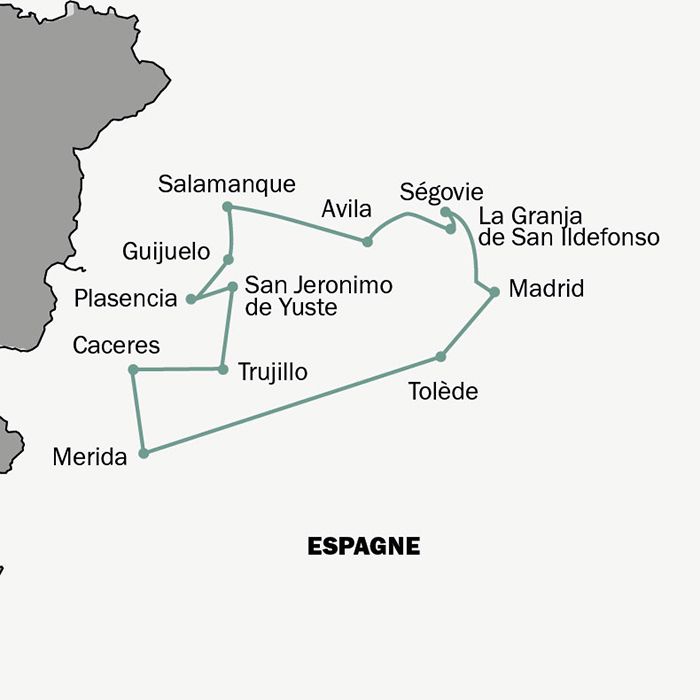 carte Castille-Estremaduree