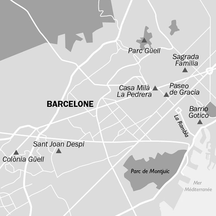carte de Barcelone