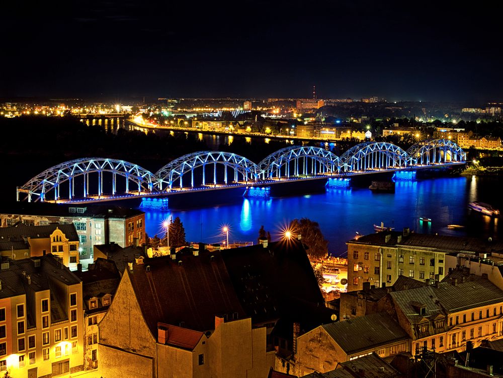Pont ferroviaire à Riga