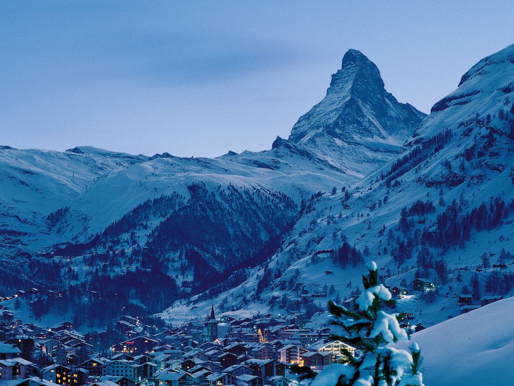 Zermatt (1616 m) en Valais