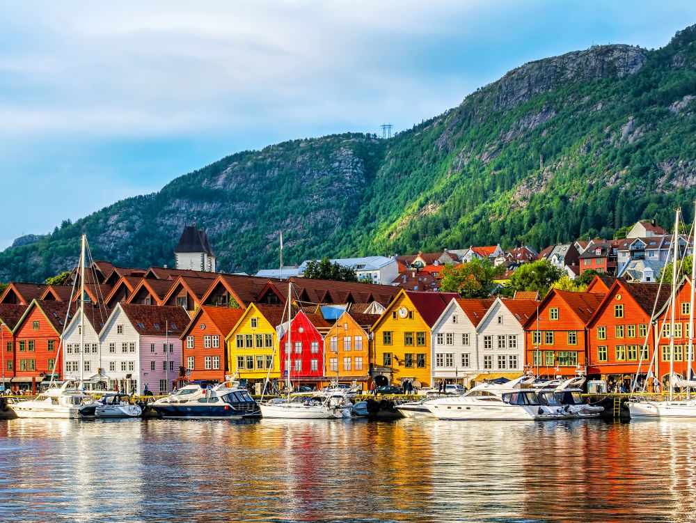 Quartier de « Bryggen » dans la ville de Bergen