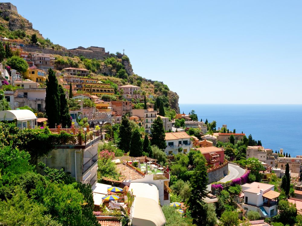 Vue de Taormine depuis Castelmola