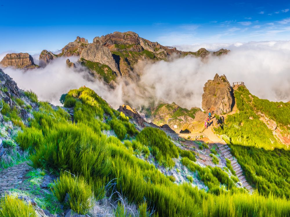 Vue sur les montagnes à Madere, Portugal.