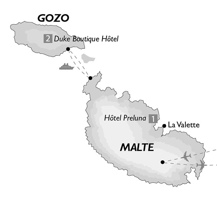 Carte Malte - Gozo