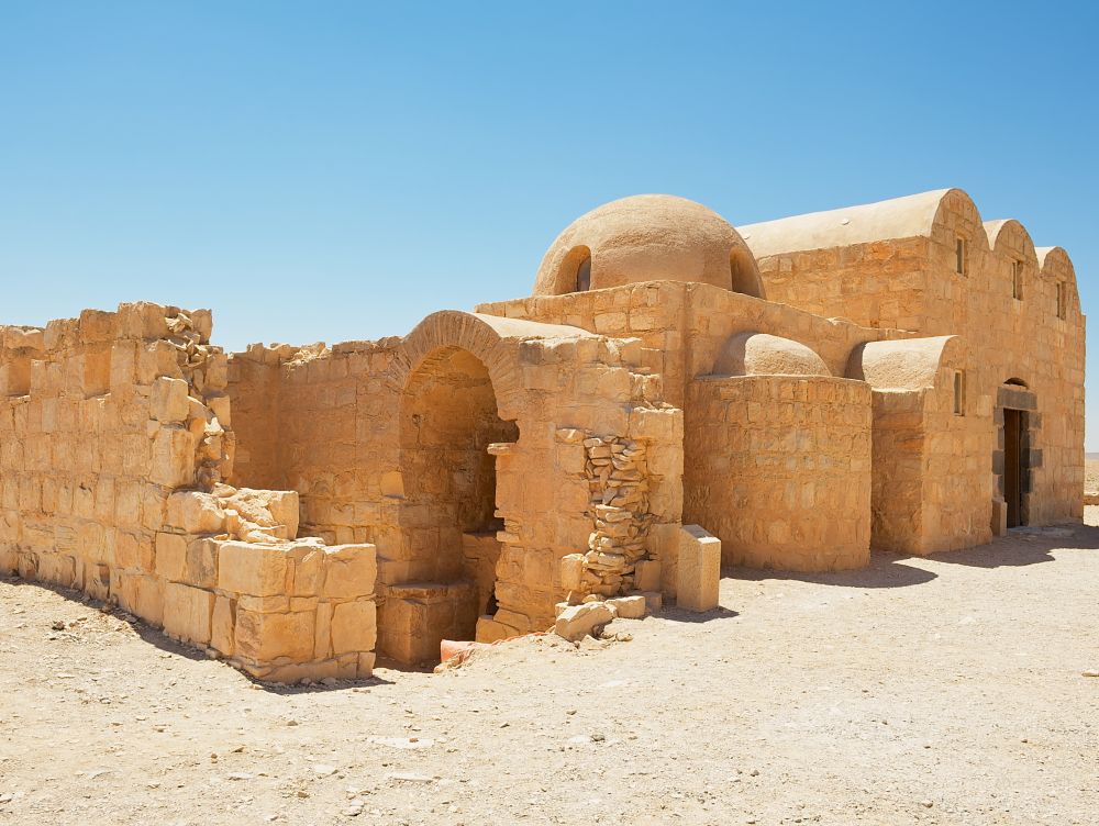 Amra castle (Qasr Amra) near Amman, Jordan.