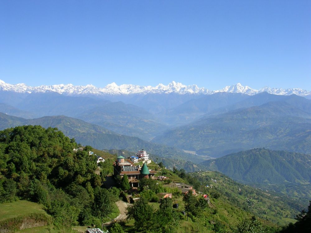Vue sur l'Himalaya depuis Nagarkot