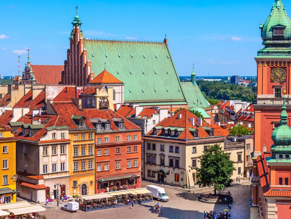 Varsovie : place du château