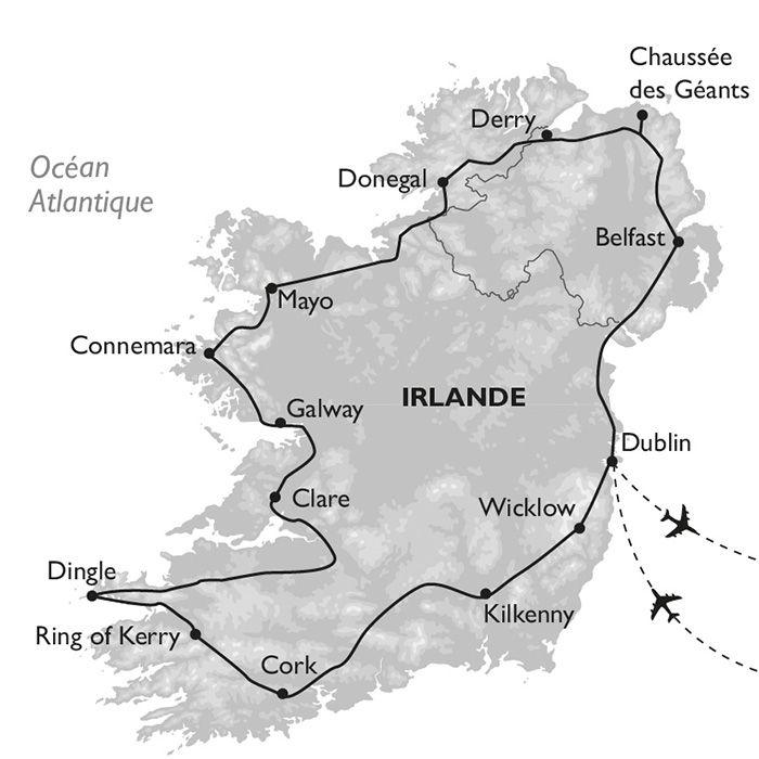 Carte de l'Irlande