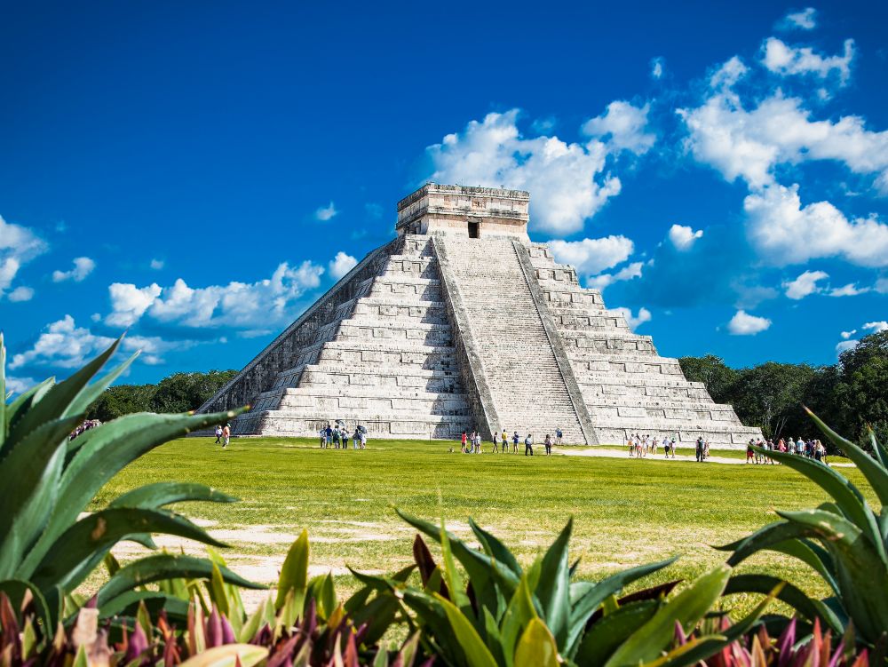Chichen Itza, one of the most visited archaeological sites in Mexico. About 1.2 million tourists visit the ruins every year.