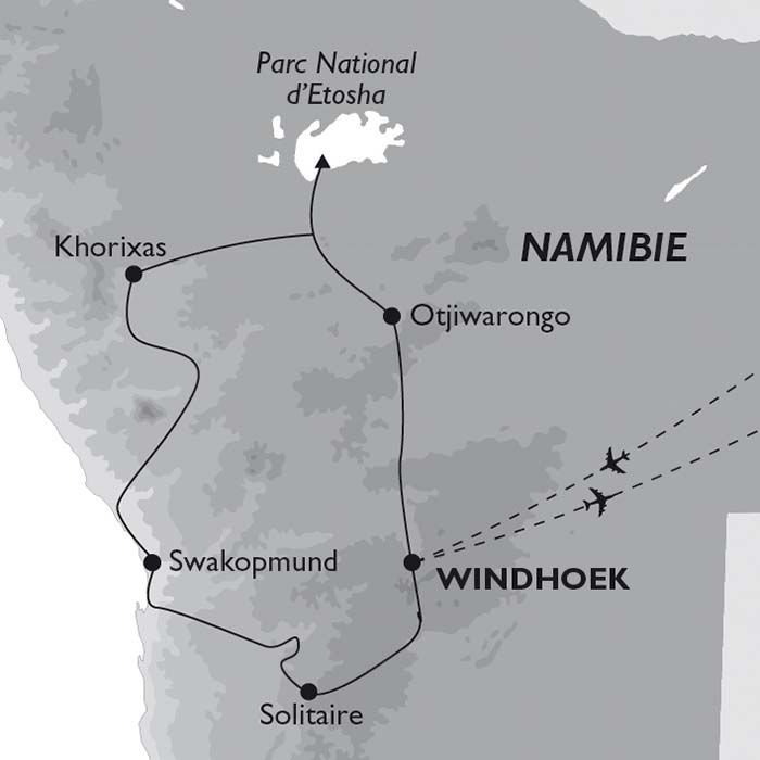 Namibie - Carte