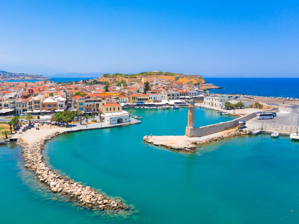 Old Venetian harbor of Rethimno, Crete, Greece