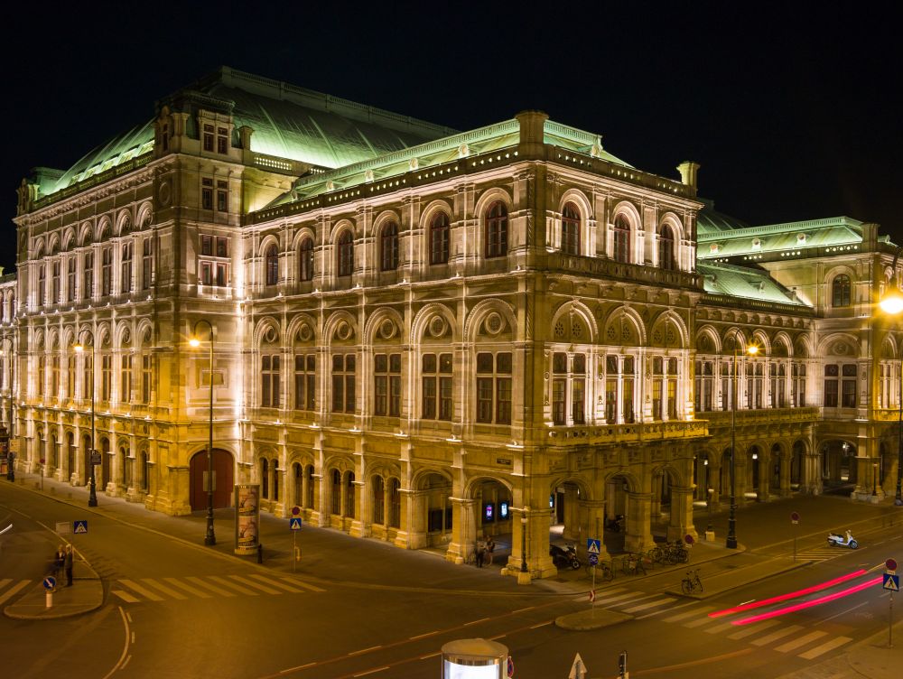 L'Opéra de Vienne la nuit