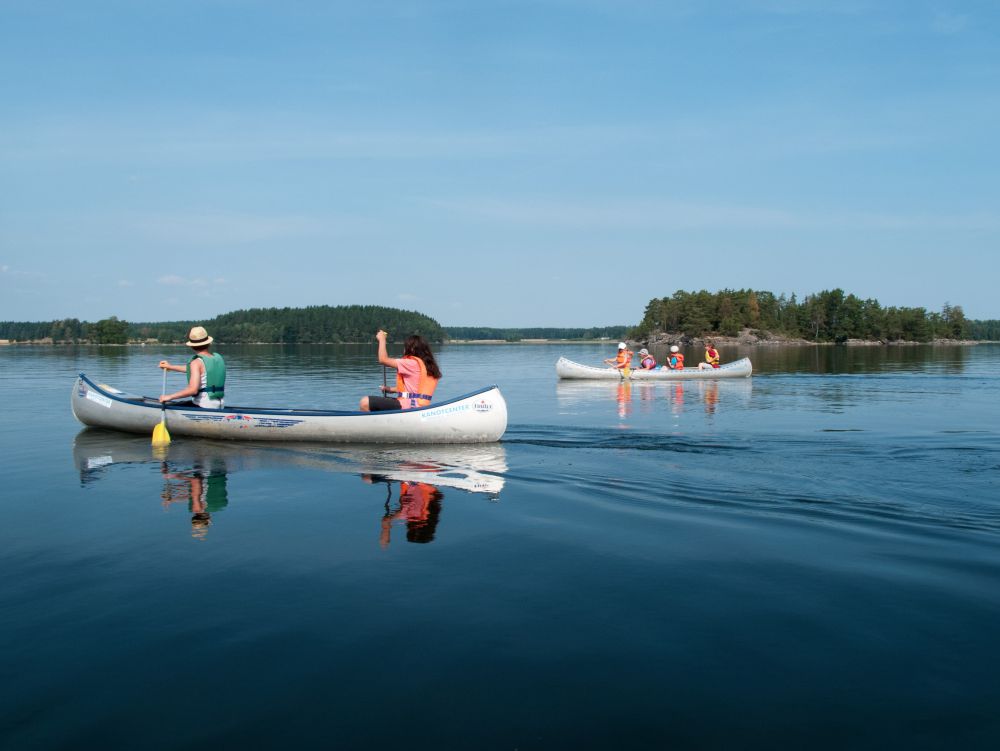 Canoë sur le lac Siljan