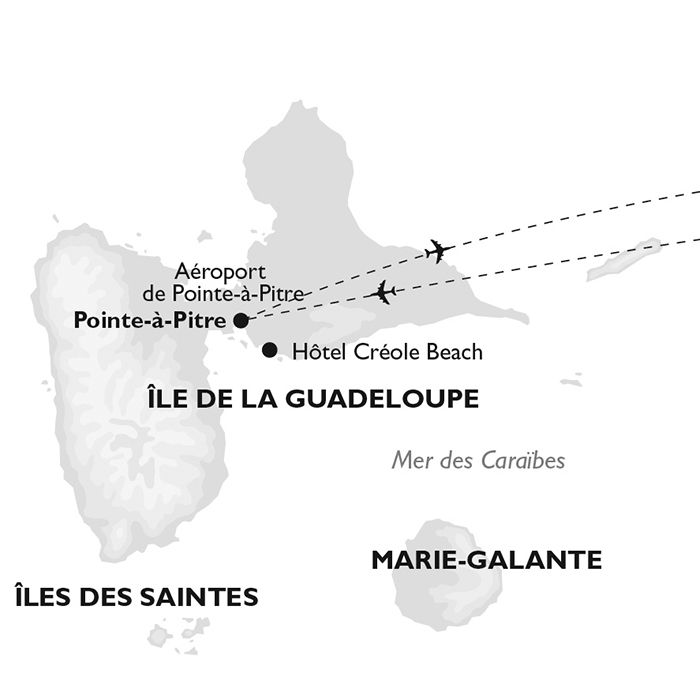 Guadeloupe - HTL La Créole Beach - carte