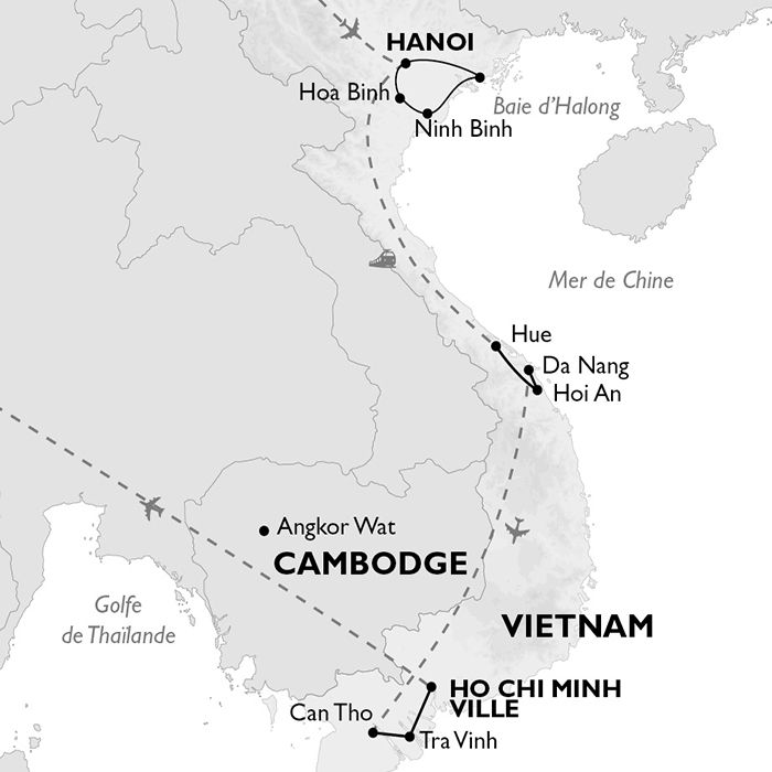 Carte Circuit Vietnam