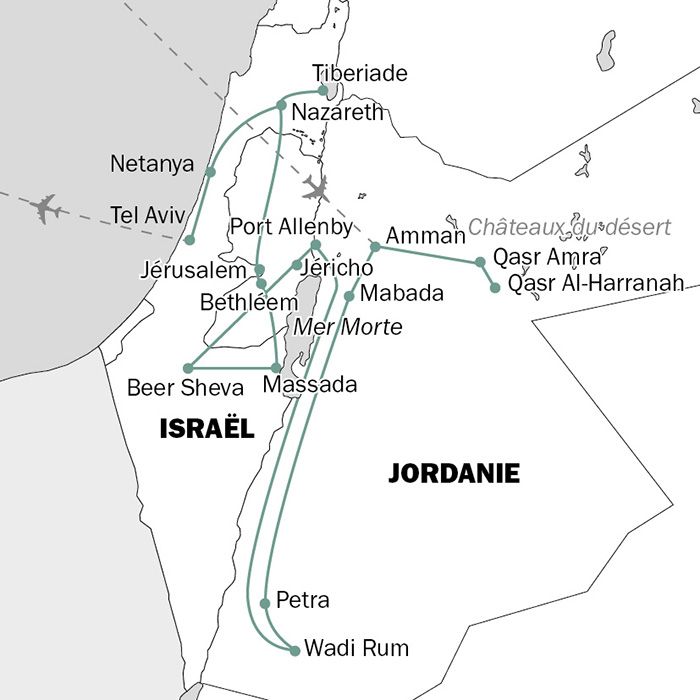 Carte Programme Jordanie - Israël